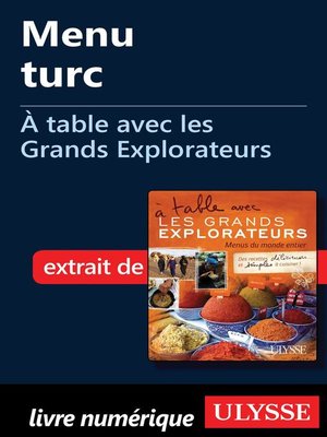 cover image of Menu turc--À table avec les Grands Explorateurs